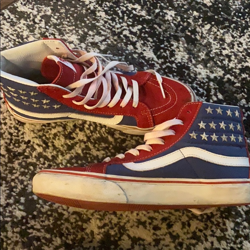 American Flag High Top Vans